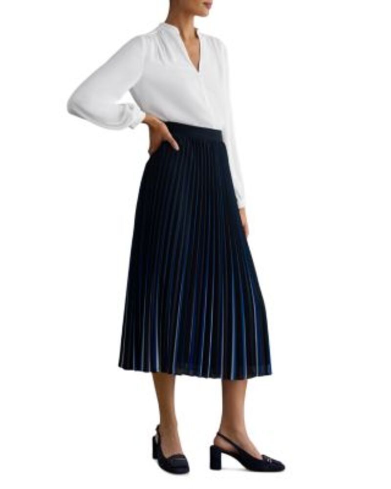 ホッブスロンドン レディース ボトムスカート プチ HOBBS LONDON Petite Vida Skirt Navy Blue ネイビー