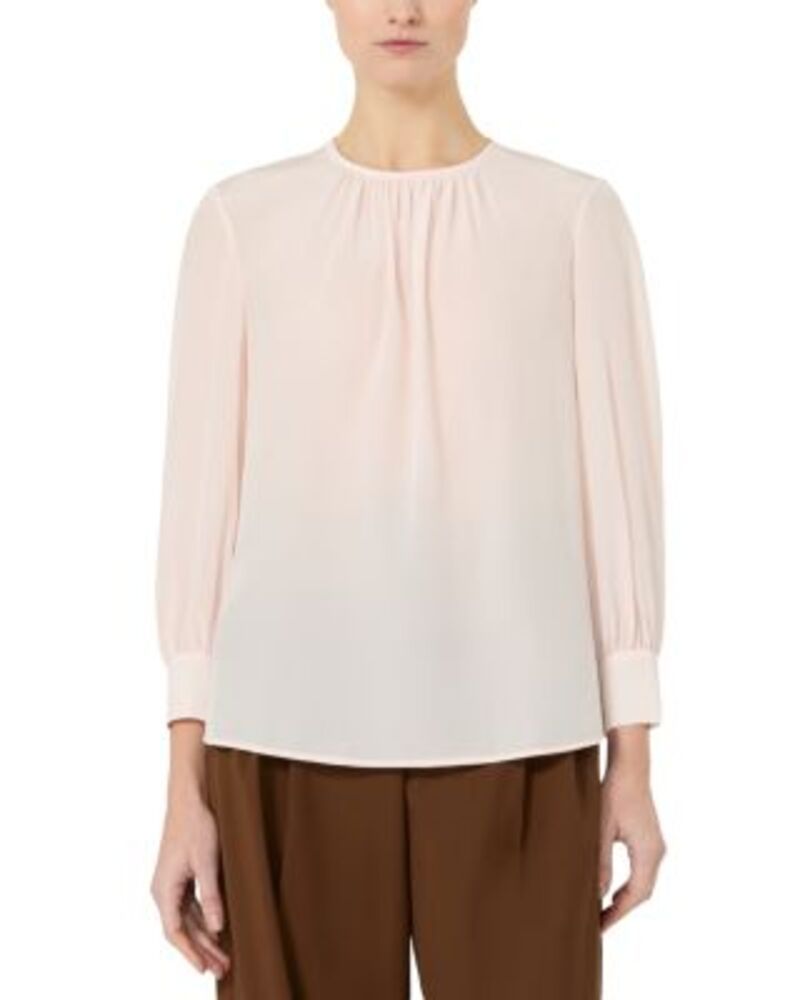 マックスマーラ レディース トップス シャツ シルク ブラウス Max Mara Studio Colmo Silk Blouse Pink ピンク