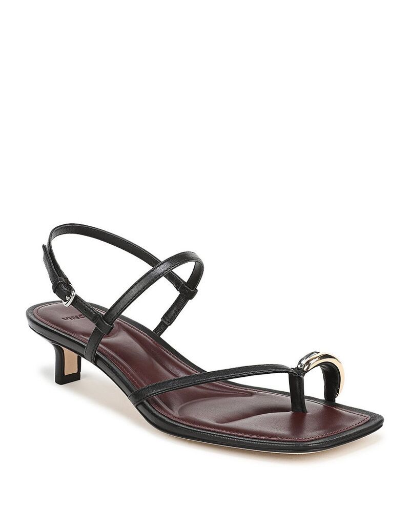 ヴィンス レディース シューズ サンダル ヒール Vince Womens Polli Kitten Heel Sandals Black ブラック