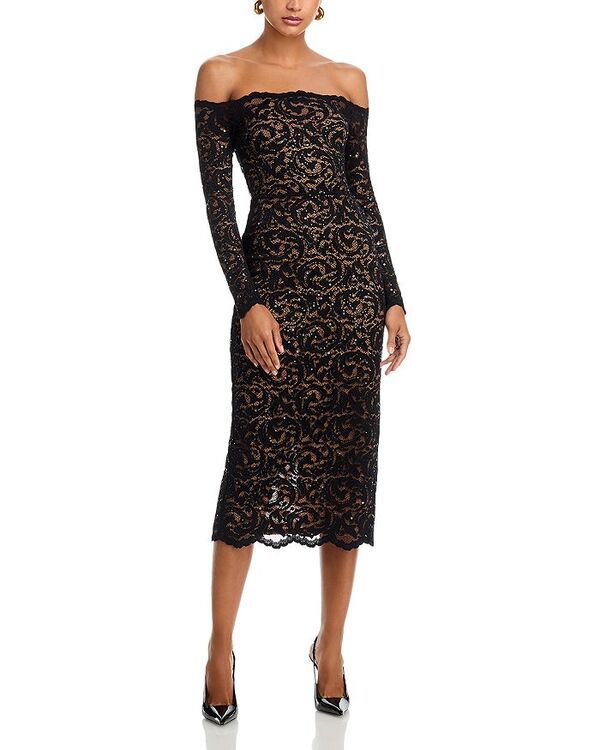 ラジャンス レディース トップス ワンピース レース LAGENCE Lindsay Lace Dress Black ブラック