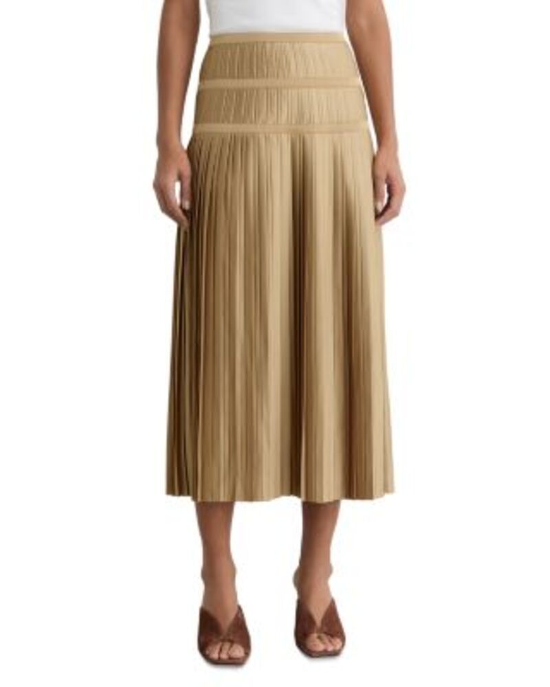 レイス レディース ボトムスカート プリーツ ミディ REISS Eva Pleated Midi Skirt Gold ゴールド