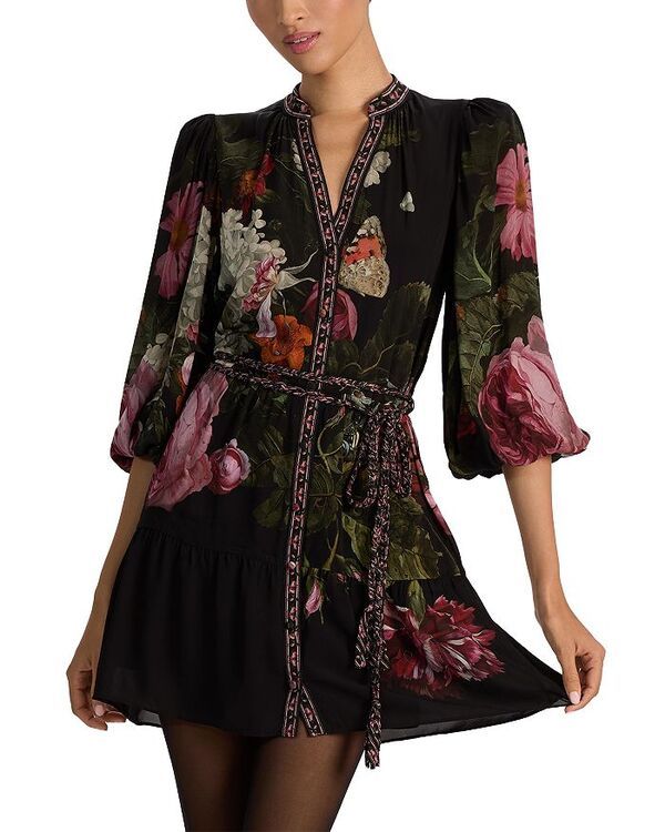 アリスアンドオリビア レディース トップス ワンピース Alice and Olivia Antonette Button Front Dress Be Still