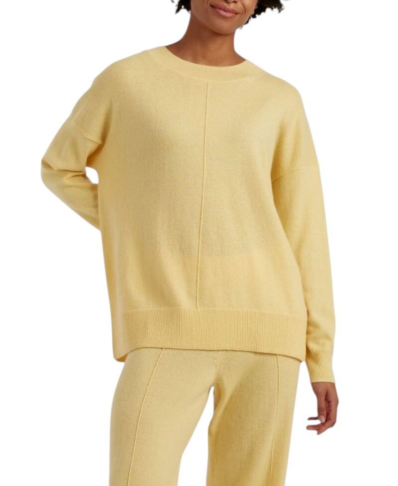 チンティアンドパーカー レディース アウター ニット・セーター ウール Chinti Parker Womens Wool Cashmere Slouchy Sweater Soft Yellow イエロー