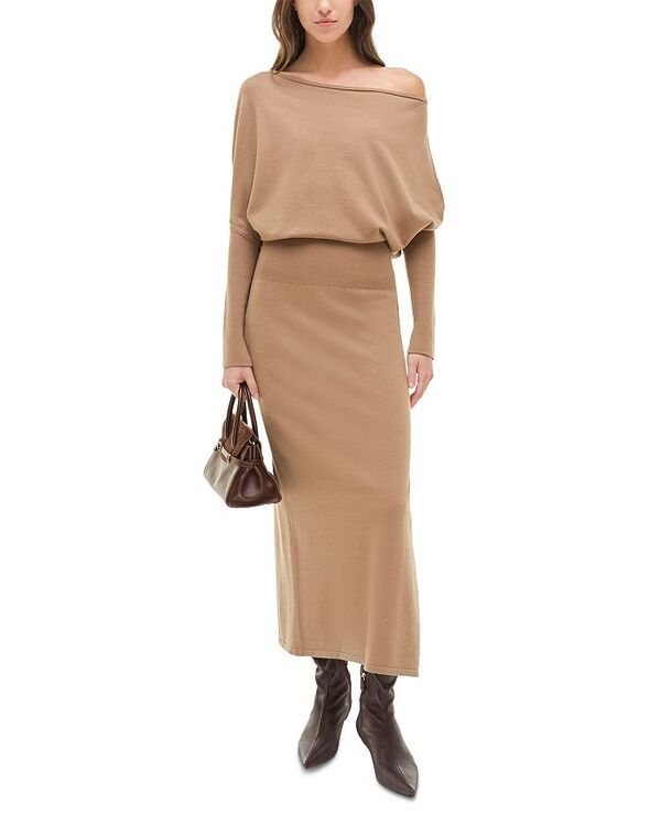 シムカイ レディース トップス ワンピース ミディワンピース ミディ SIMKHAI Janese Off The Shoulder Midi Dress Camel キャメル 64,790円