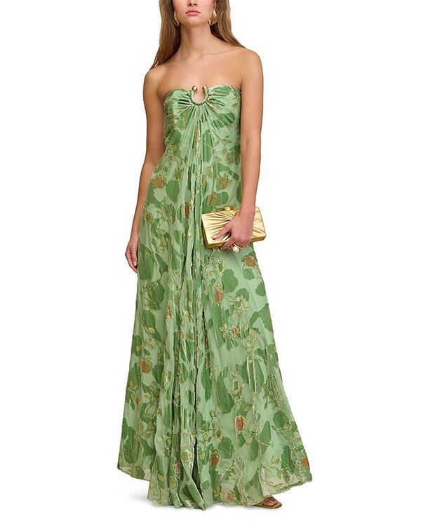 カルト ガイア レディース トップス ワンピース ベルベット シルク Cult Gaia Renay Silk Burnout Velvet Dress Moldavite