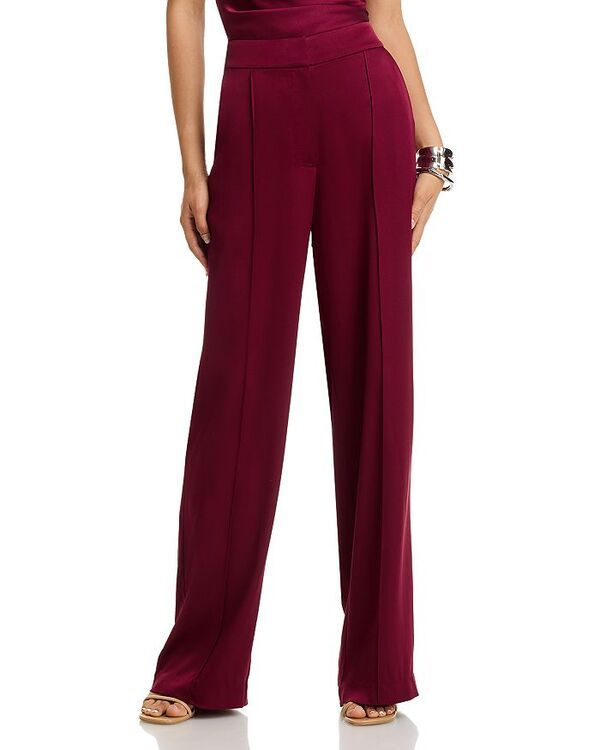シムカイ レディース ボトムス カジュアルパンツ ワイドレッグ パンツ SIMKHAI Kyra Wide Leg Pants Cranberry