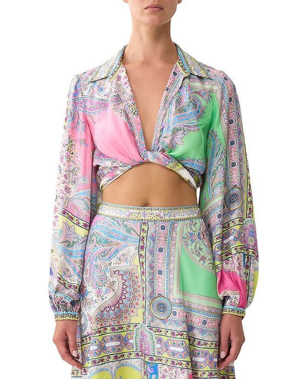 キャミラ レディース トップス シャツ シルク クロップド Camilla Cropped Wrap Silk Shirt Magic Carpet Ride