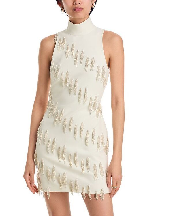 サンク セプト レディース トップス ワンピース Cinq Sept Cascade Bugle Micky Dress Ivory Silver アイボリー