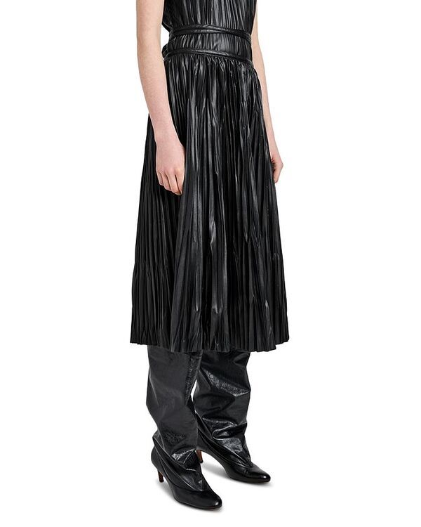 プロエンザ スクーラー レディース ボトムス スカート レザー フェイクレザー Proenza Schouler White Label Rosalyn Skirt in Faux Leather Black ブラック