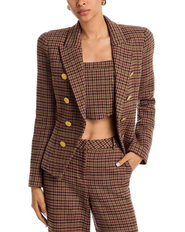 ラジャンス レディース アウター ジャケット・ブルゾン ブレザー LAGENCE Bethany Structured Blazer Dark Brown ブラウン