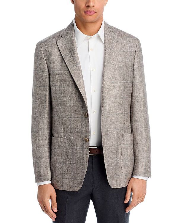 ヴィンス レディース アウター ジャケット・ブルゾン スリムフィット シルク コート Vince Loro Piana Fabric Silk Cashmere Windowpane Slim Fit Sport Coat OatmealGrey グレー