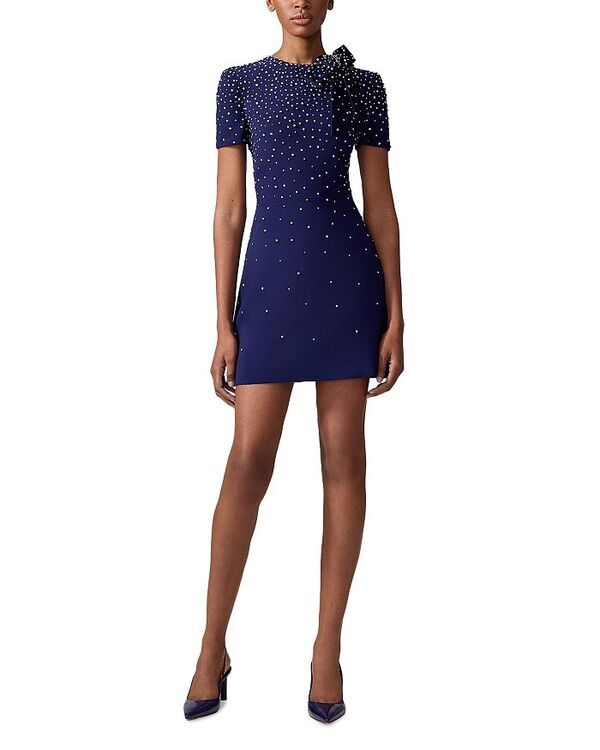 キャロライナヘレラ レディース トップス ワンピース ミニワンピース ミニ Carolina Herrera Embellished Mini Dress Midnight