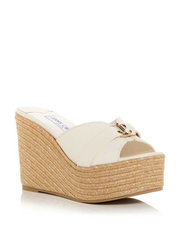 ジミーチュー レディース シューズ サンダル Jimmy Choo Womens Leda Espadrille Wedge Sandals LatteGold ゴールド