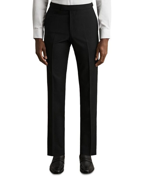 レイス メンズ ボトムス カジュアルパンツ スリムフィット パンツ REISS Slim Fit Plain Weave Mixer Trousers Black ブラック