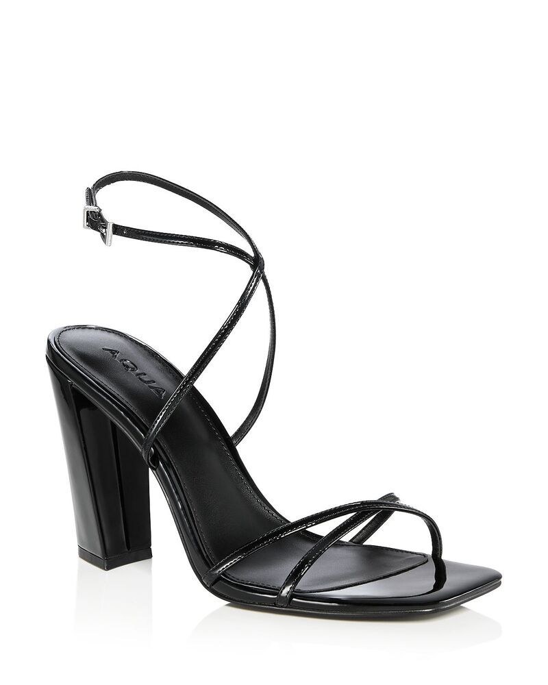 アクア レディース シューズ サンダル AQUA Womens Winie Sandals Exclusive Black Patent ブラック