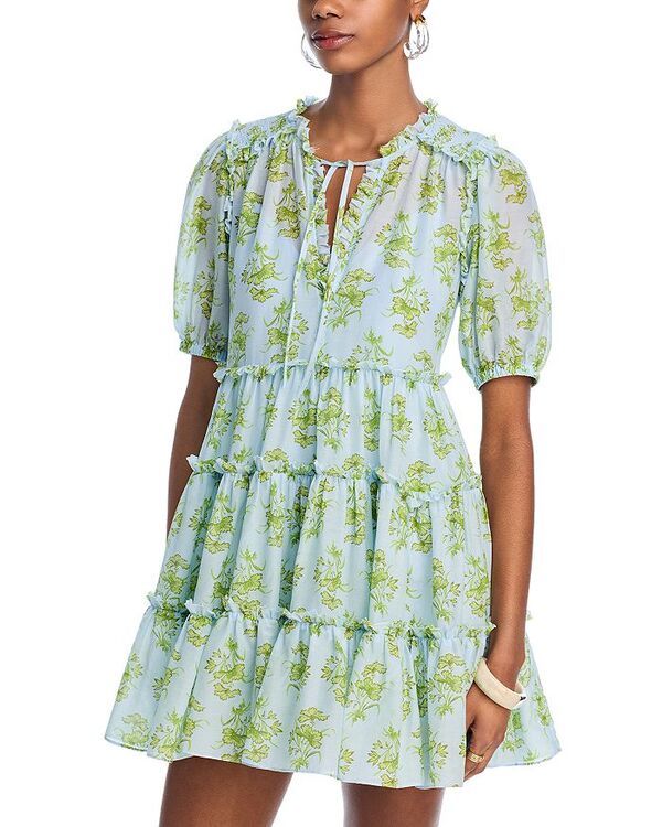 サンク ア セプト レディース トップス ワンピース フラワー柄 フラワー Cinq a Sept Papyrus Floral Madara Dress Whisper Sky Multi マルチカラー