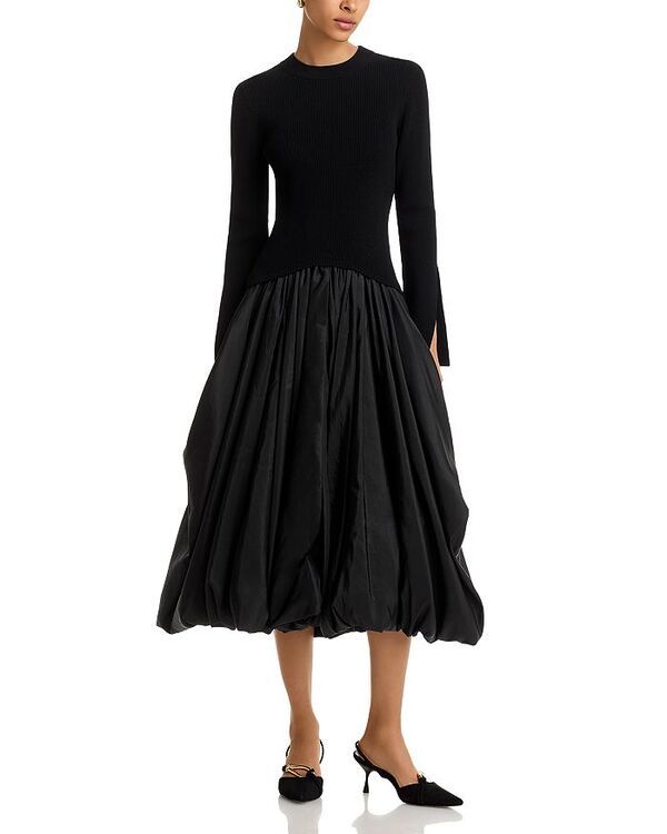 シムカイ レディース トップス ワンピース モックネック SIMKHAI Kenlie Long Sleeve Mock Neck Dress Black ブラック 115,900円