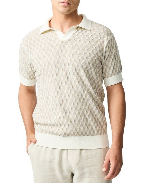 ロッドアンドグン メンズ トップス ポロシャツ レギュラーフィット シャツ ニット Rodd Gunn Galdfield Regular Fit Textured Knit Polo Shirt Cream クリーム
