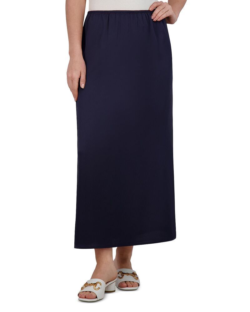ポイント レディース ボトムスカート A ライン サテン Point Satin A Line Skirt Dusk Navy ネイビー