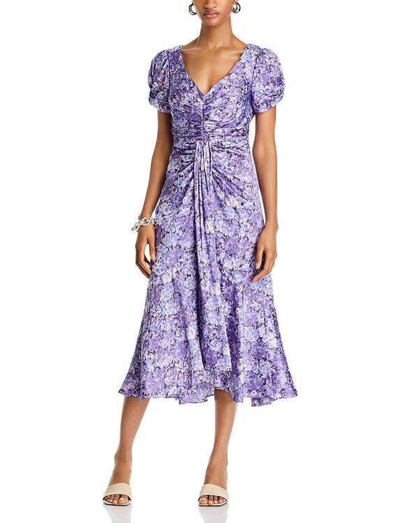 サンク ア セプト レディース トップス ワンピース Cinq a Sept Painted Hydrangea Dress Lilac Wine ワイン