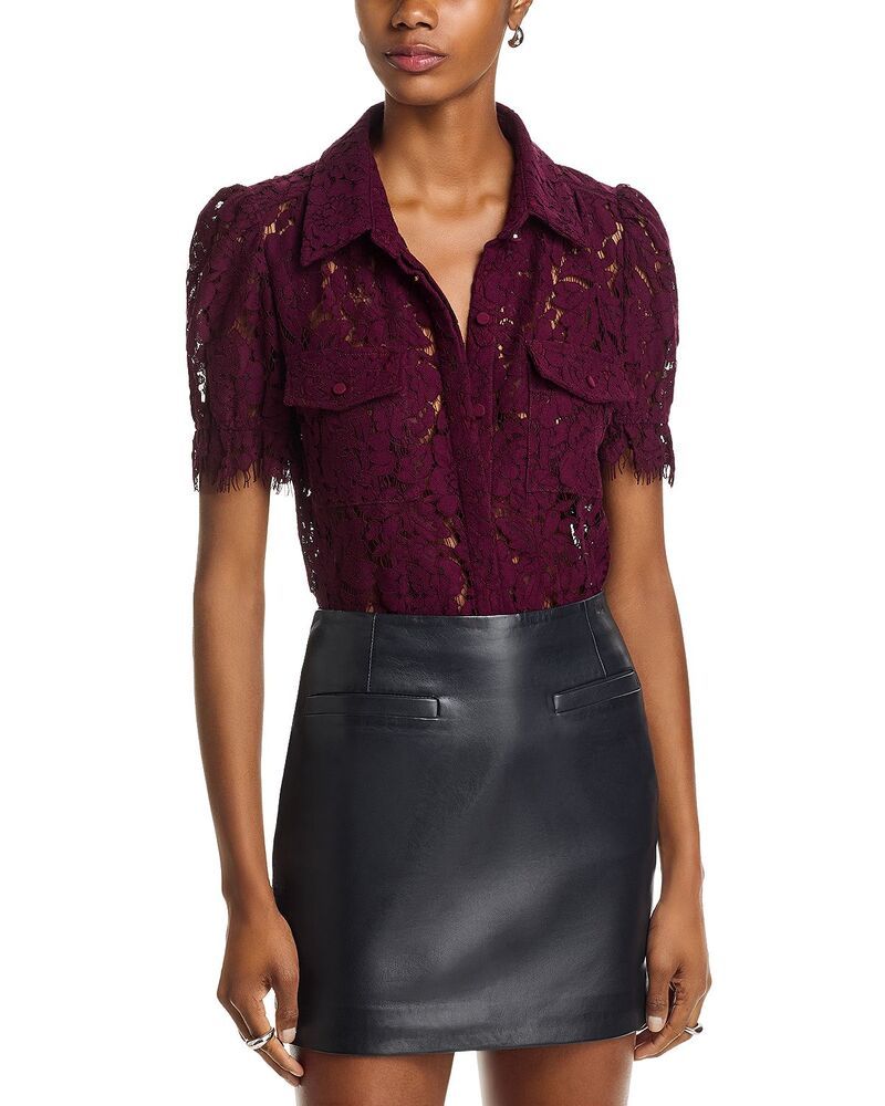 ジェネレーションラブ レディース トップス シャツ レース Generation Love Mina Lace Shirt Malbec