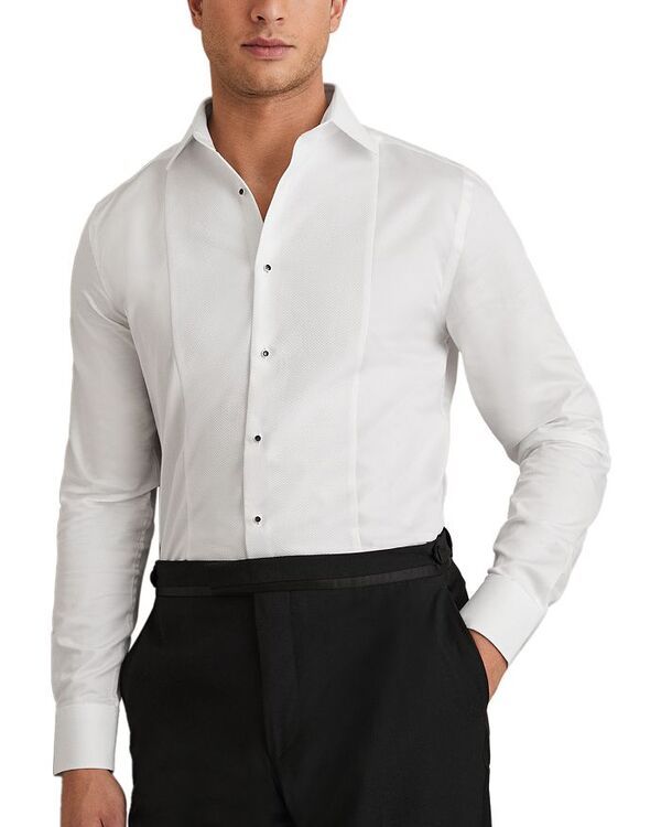 レイス レディース トップス シャツ コットン REISS Marcel Cotton Dinner Shirt White ホワイト