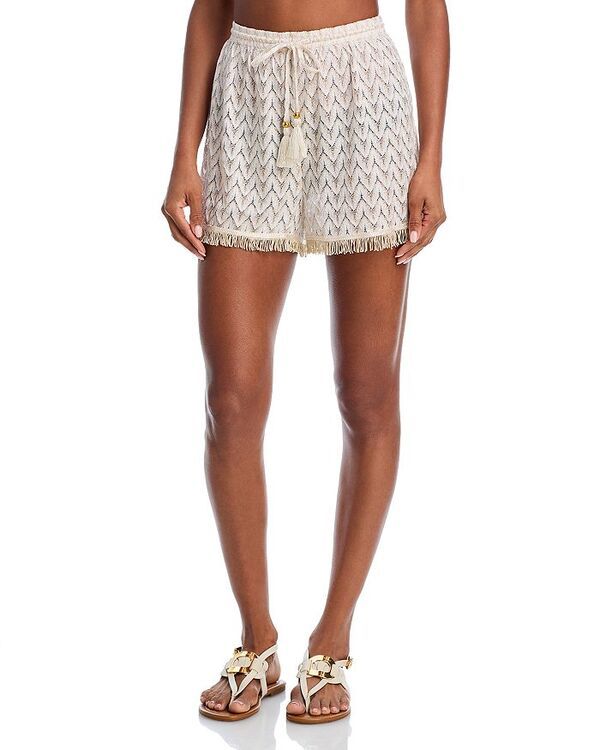 レイミー ブルック レディース ボトムス ハーフパンツ・ショーツ ショートパンツ Ramy Brook Zig Zag Mina Cover up Shorts WhiteGold ホワイト
