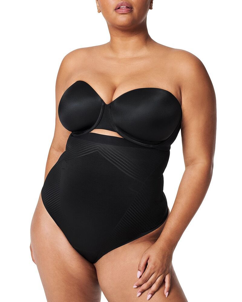 スパンク レディース アンダーウェア パンツ ハイウエスト SPANX SPANXshape Invisible HighWaisted Thong Very Black ブラック