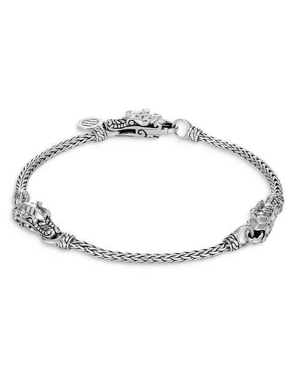 ジョン・ハーディー レディース アクセサリー ブレスレット・バングル・アンクレット JOHN HARDY Sterling Silver Legends Naga Dragon Station Link Bracelet Silver シルバー