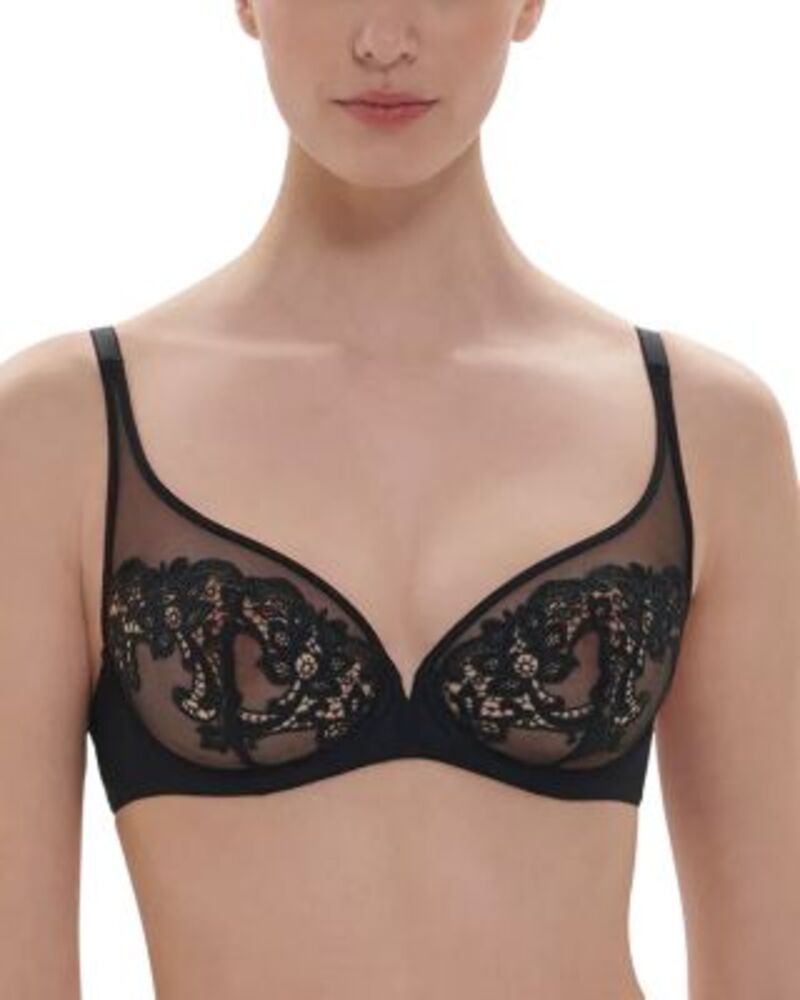 シモーヌペレール レディース アンダーウェア ブラジャー シアー Simone Perele Simone Prle Saga Sheer Plunge Underwire Bra BlackBlack ブラック