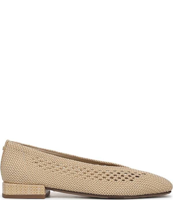 サムエデルマン レディース シューズ パンプス ニット Sam Edelman Kasey Knit Raffia Square Toe Ballet Flatsummer Sand サンド