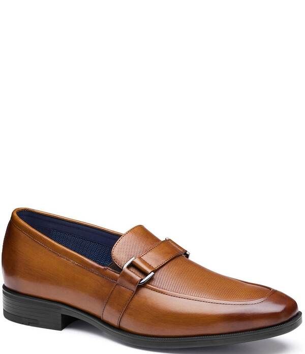 ジョンストンアンドマーフィー メンズ シューズ スリッポン・ローファー Johnston Murphy Mens Gibbons Embossed Bit Buckle Loafers Tan タン