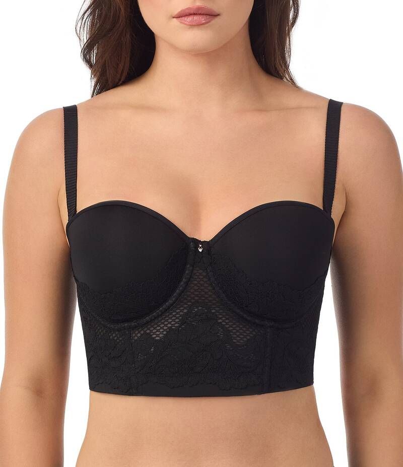 レミステレー レディース アンダーウェア ブラジャー レース Le Mystere Lace Allure Contour Cup Convertible Bustier Black ブラック