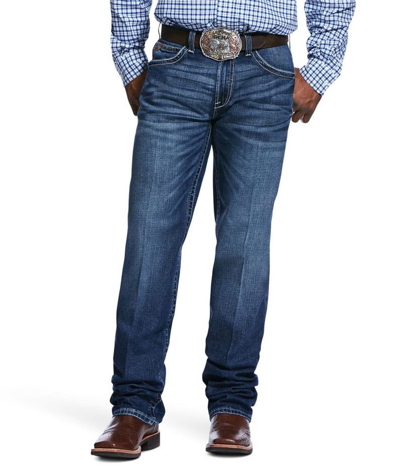 アリアト メンズ ボトムス デニムパンツ リラックスフィット ブーツカット ブーツ ジーンズ Ariat M2 Adkins Relaxed Fit Bootcut Leg Jeans Blue ブルー