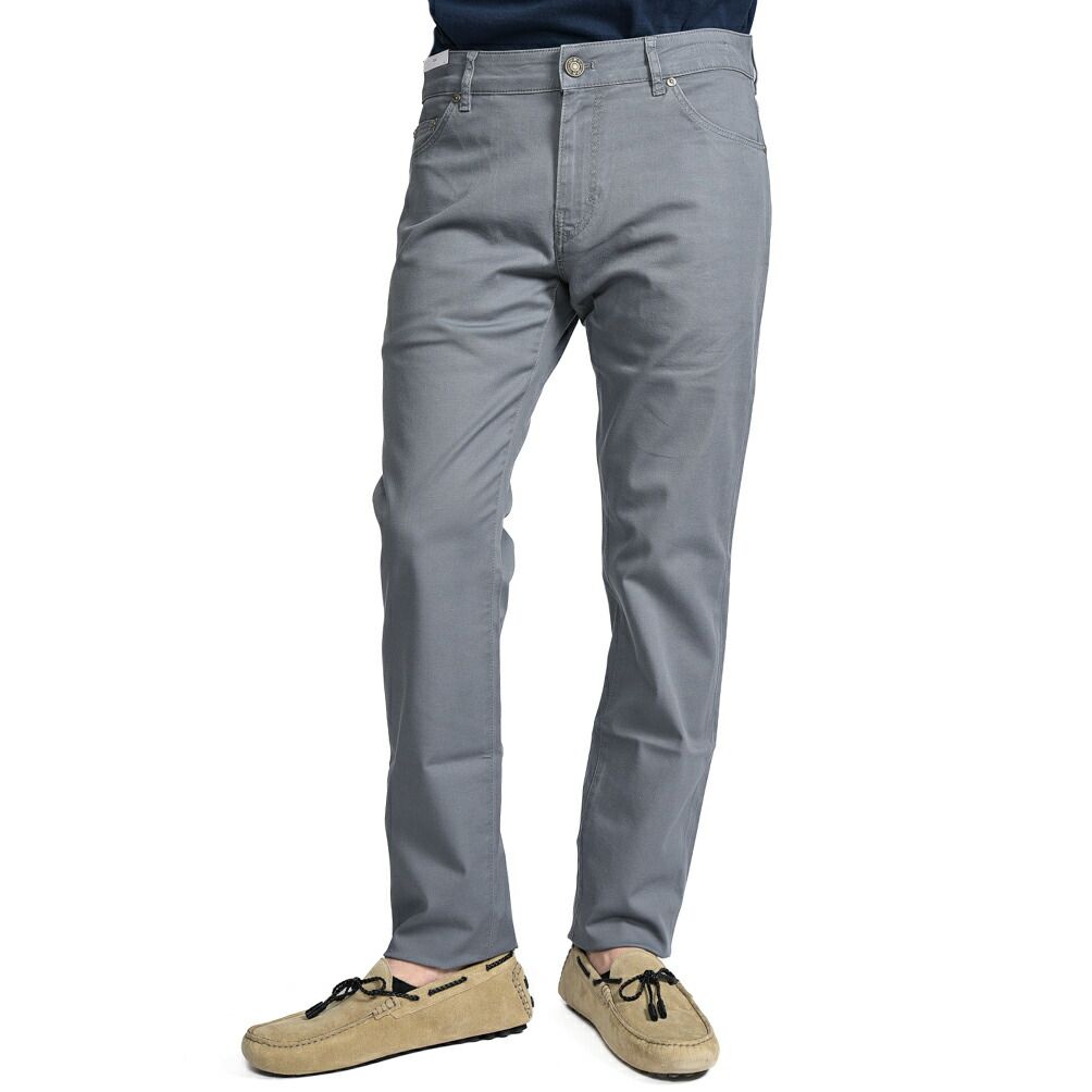 PT TORINO DENIM ピーティートリノデニム / SOUL ソウル SLIM FIT スリムフィット 5ポケットパンツ ノータック コットンパンツ 春夏 メンズ コットン リヨセル ストレッチ グレー イタリア製 PT05 437628