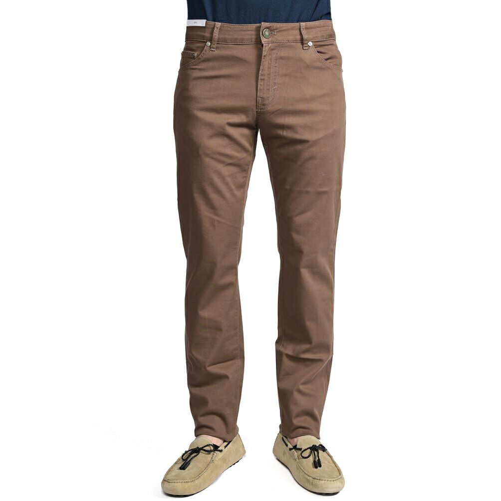 PT TORINO DENIM ピーティートリノデニム / SOUL ソウル SLIM FIT スリムフィット 5ポケットパンツ ノータック コットンパンツ 春夏 メンズ コットン リヨセル ストレッチ ブラウン イタリア製 PT05 437631