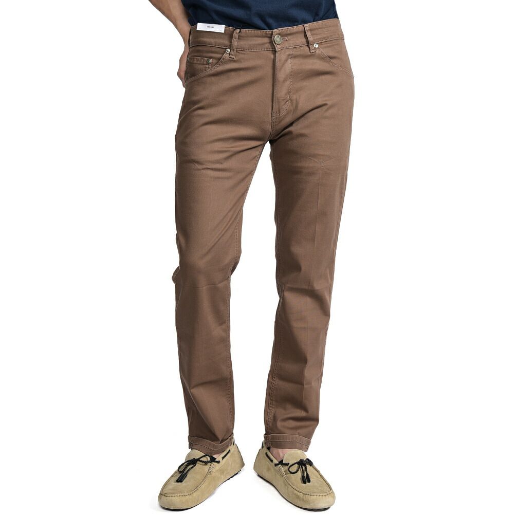 PT TORINO DENIM ピーティートリノデニム / REGGAE レゲエ TAPERED FIT テーパードフィット 5ポケットパンツ ノータック コットンパンツ 春夏 メンズ ストレッチ ブラウン イタリア製 PT05 437593