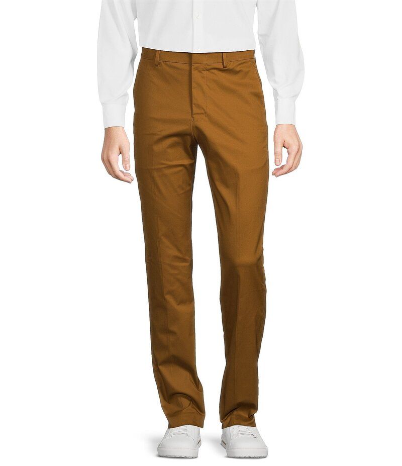 ムラノ メンズ ボトムス カジュアルパンツ スリムフィット パンツ Murano Wardrobe Essentials Alex Slim Fit Flat Front Washed Stretch Chino Pants Tobacco