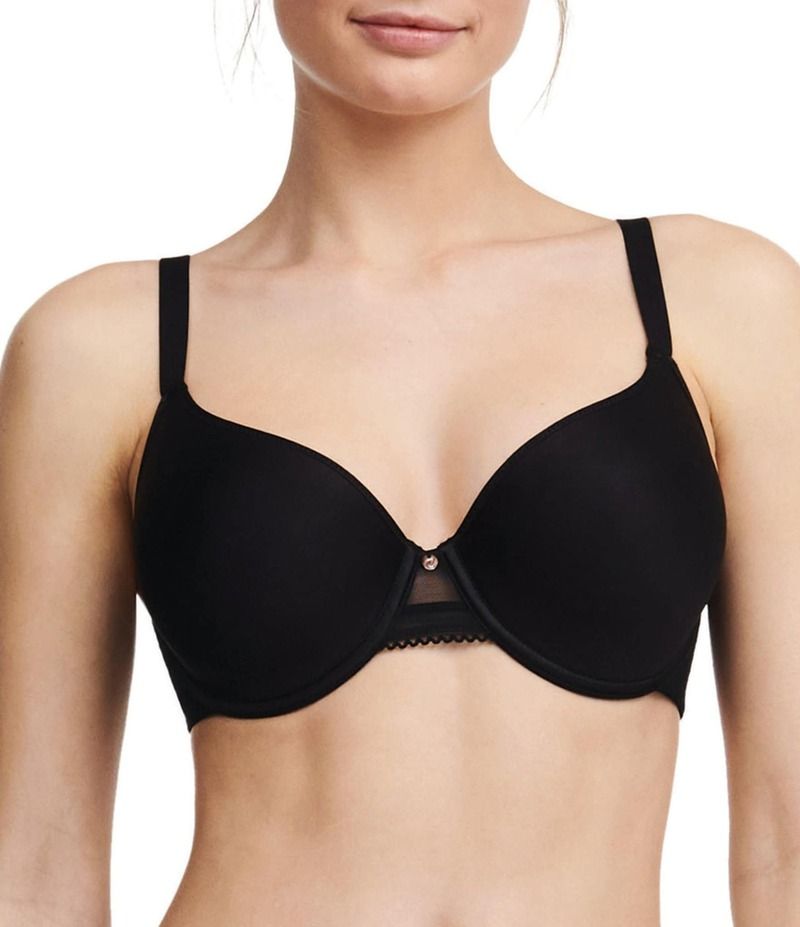シャントル レディース アンダーウェア ブラジャー Tシャツ Chantelle C Jolie Memory Foam Convertible Leotard Back Tshirt Bra Black ブラック