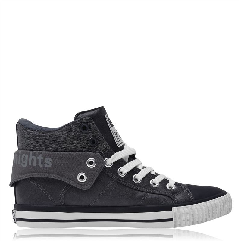 ブリティッシュナイツ メンズ シューズ スニーカー British Knights Roco Fold PU Mens Shoes Dk GreyBlack ブラック