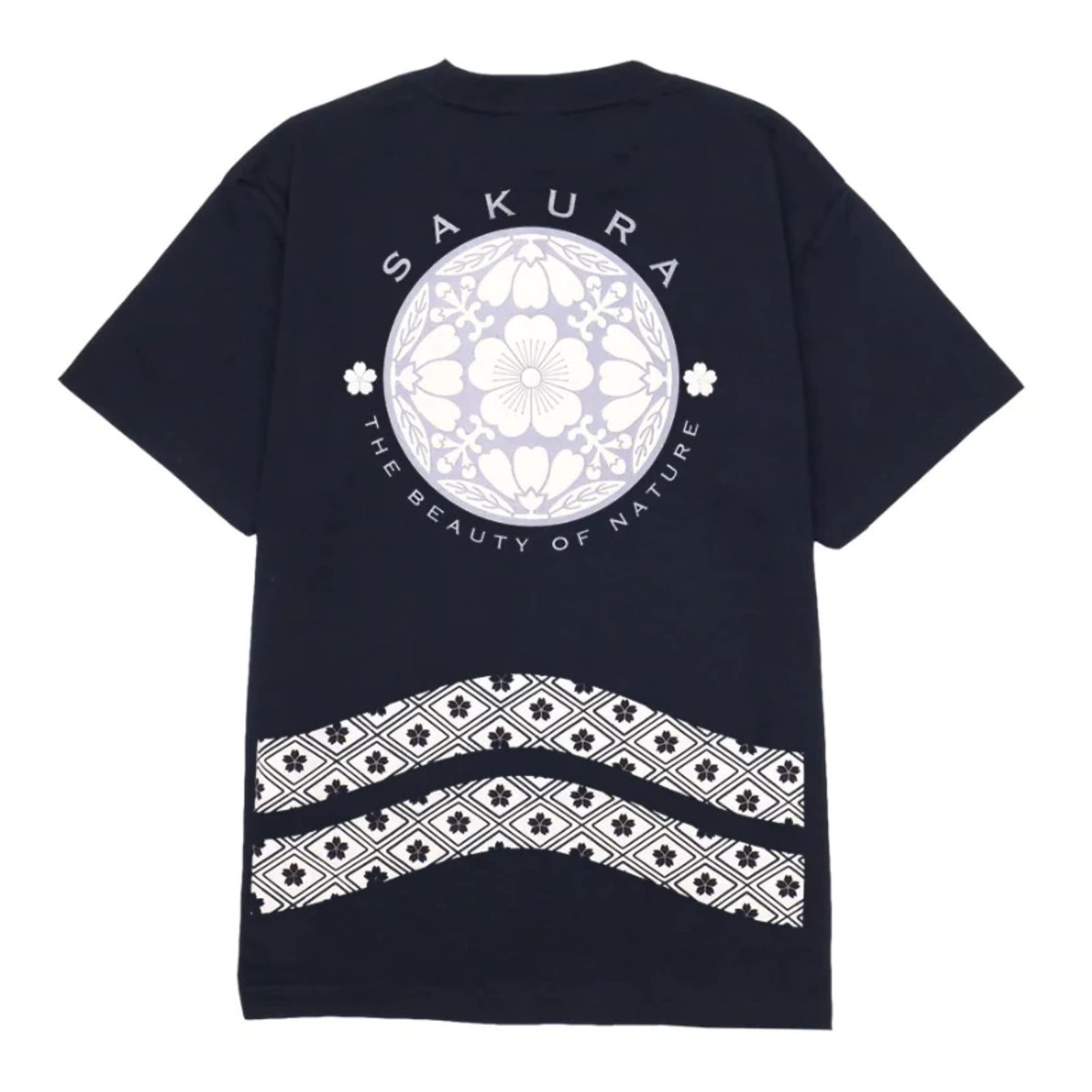 新品 [HiKESHi SPiRiT] 火消魂 メンズ レディース Tシャツ 半袖 綿100% (UV変色シリーズ/桜花爛漫 UV ネイビー - XXL) ユニセックス 男女兼用/日本 和柄 漢字 江戸っ子 おもしろ Japanese souvenir 日本土