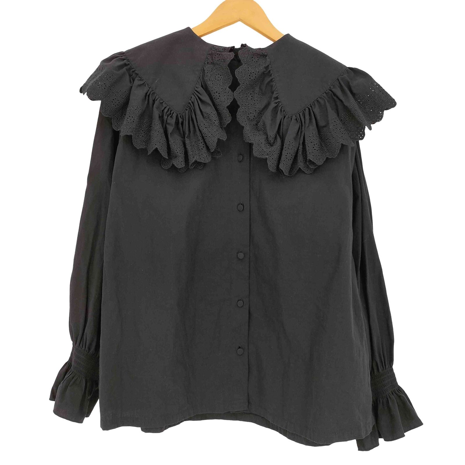 ザシンゾーン THE Shinzone LACE COLLAR BLOUSE レース ビッグ カラー ブラウス レディース F0