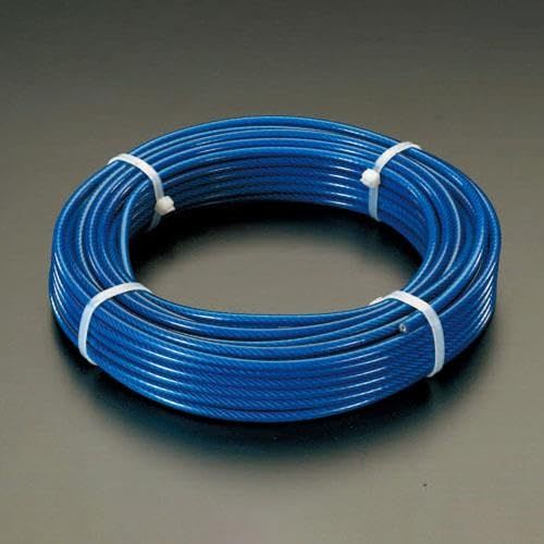 新品 6/ 8mmx10m/7x19 ﾜｲﾔｰﾛｰﾌﾟ(ｽﾃﾝﾚｽ製･PVCｺｰﾄ)