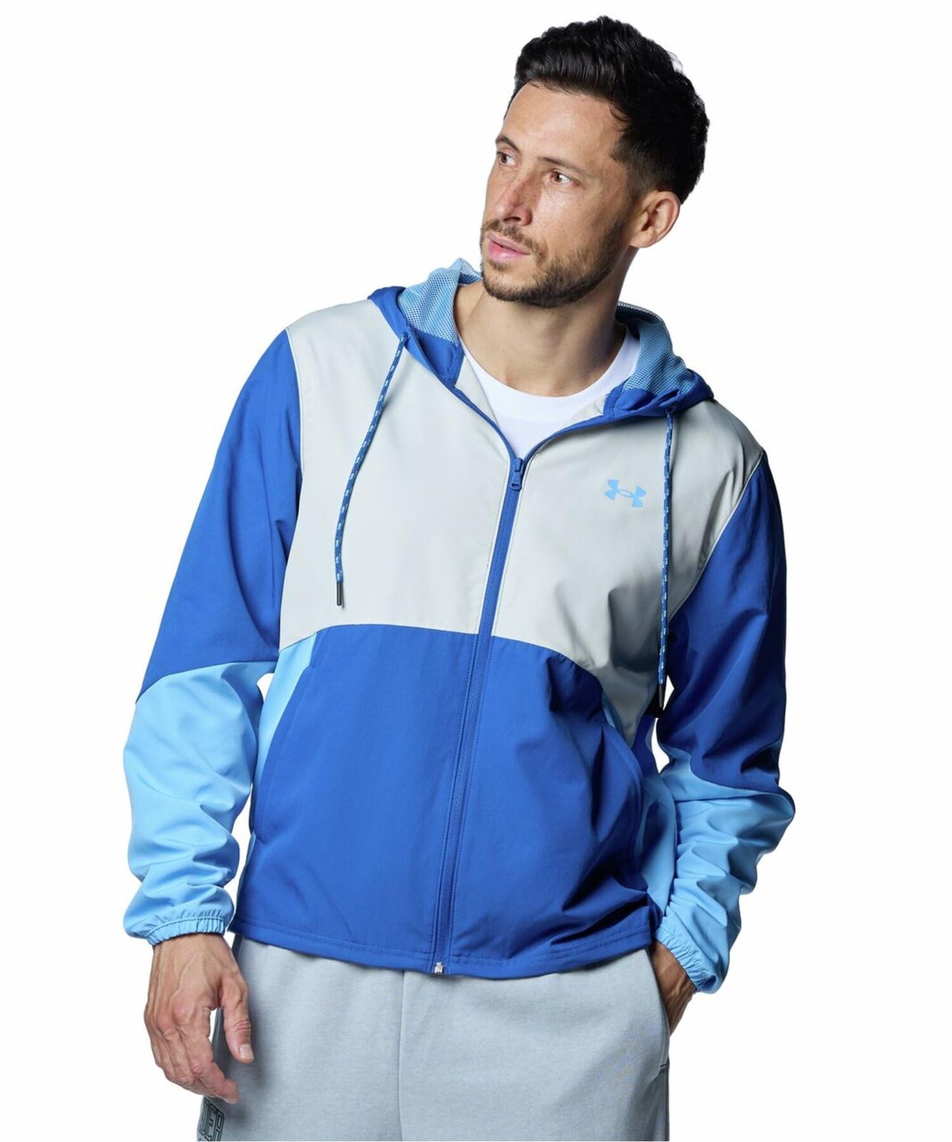 新品 [アンダーアーマー] UA Legacy Windbreaker Tech Blue / / Horizon Blue XL