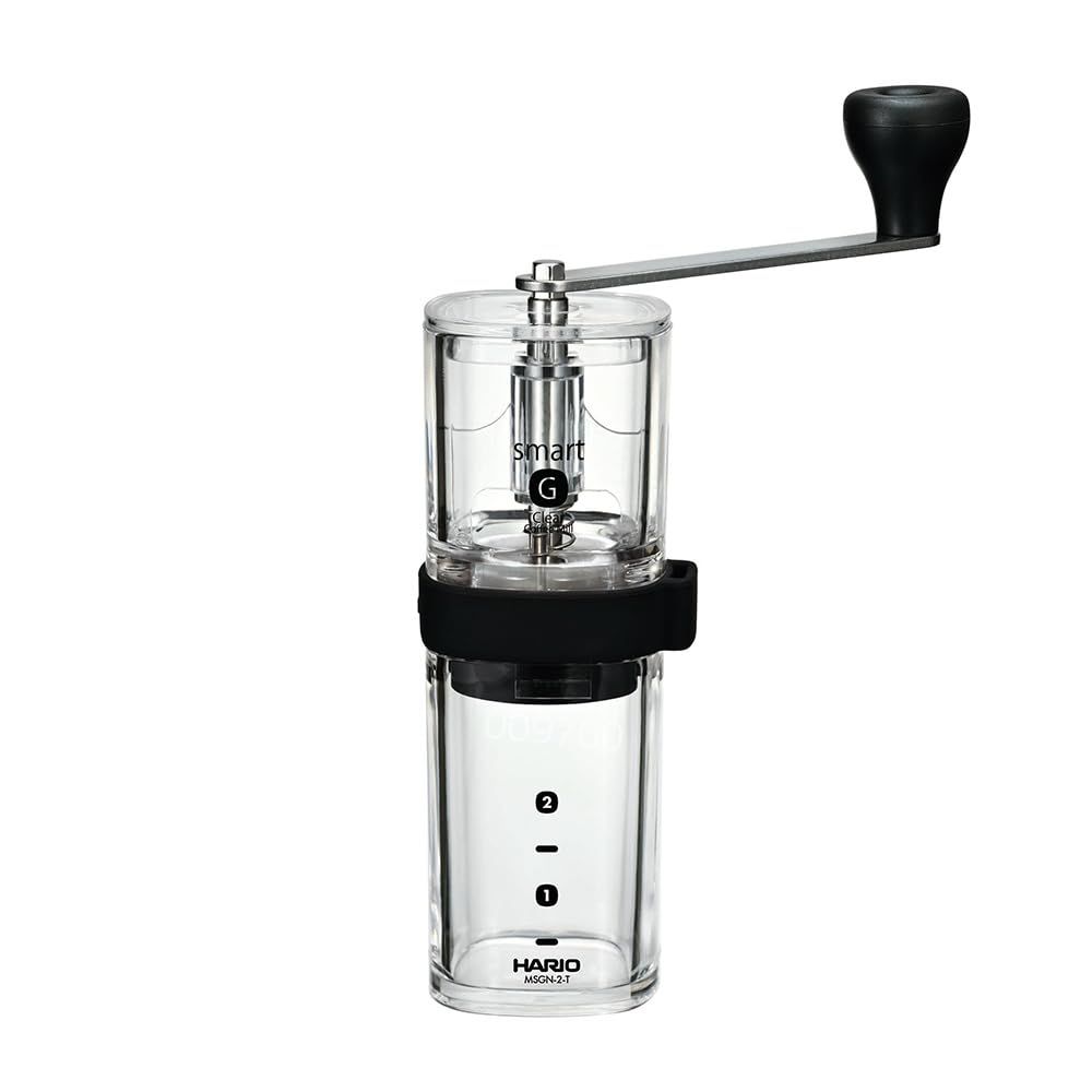 HARIO(ハリオ) コーヒーミル・スマートG セラミック臼 透明 クリア コーヒー豆 24g 2杯用 MSGN-2-T★ 5c9f3525