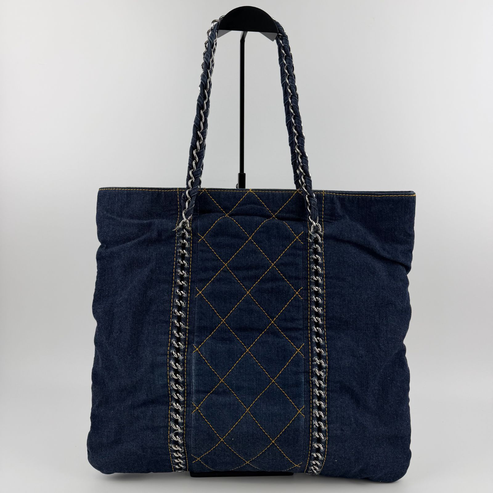 中古】CHANEL シャネル ココマーク マトラッセ トートバッグ 肩掛け 