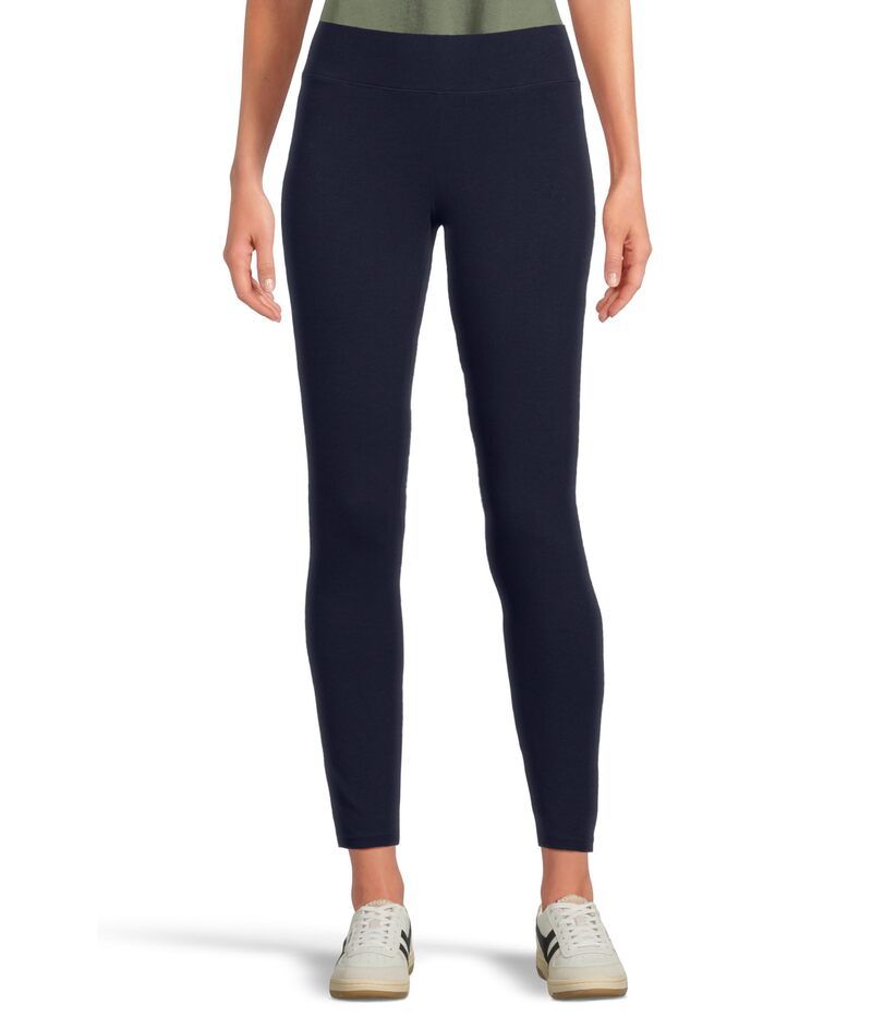 ヒュー レディース ボトムス カジュアルパンツ レギンス HUE Ultra Leggings w Wide Waistband Navy ネイビー