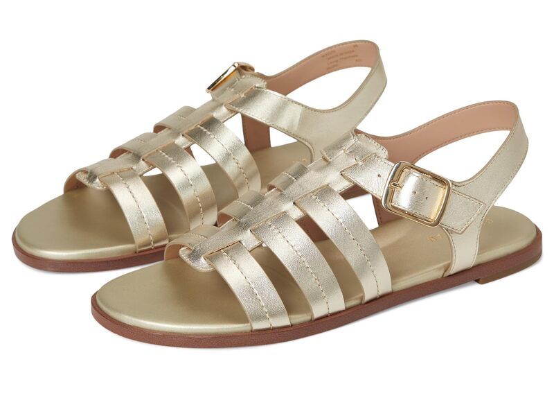 コールハーン レディース シューズ サンダル Cole Haan Flynn Fishman Sandalsoft Gold Leather ゴールド