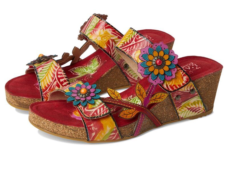 スプリングステップ レディース シューズ ヒール LArtiste by Spring Step Moai Red Multi レッド