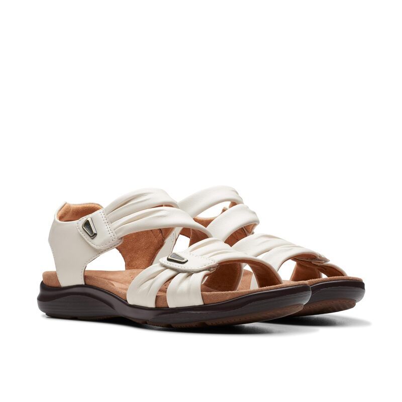 クラークス レディース シューズ サンダル Clarks Kitly Ave OffWhite Leath オフホワイト